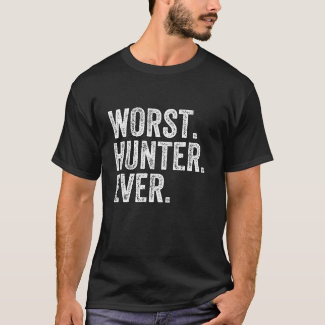 T-shirt Chasseur le plus drôle Chasse Chasse Chasse Long M (Devant)