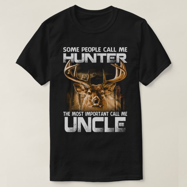 T-shirt Chasseur Le Plus Important Appelez-Moi UNCLE (Design devant)