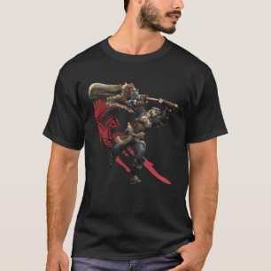 T-shirt Chasseur masculin avec la grande armure d'épée et