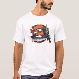 T-shirt Chasseur masculin avec la longues épée et armure