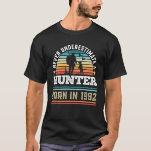 T-shirt Chasseur né en 1982 40e anniversaire Chasse de chi