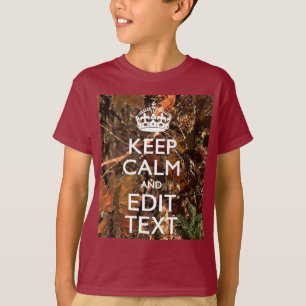 T-shirt Chasseurs Automne Camouflage Gardez Le Calme Votre