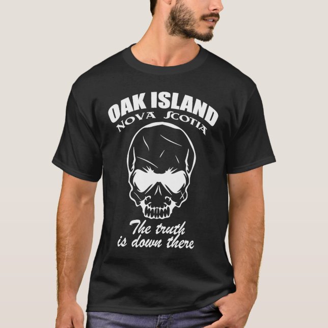 T-shirt Chasseurs de trésors de l'île de Chêne Nouvelle-Éc (Devant)
