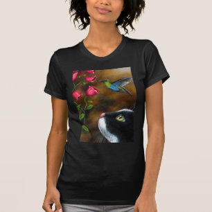 T-shirt Chat 571 Tuxedo avec colibri