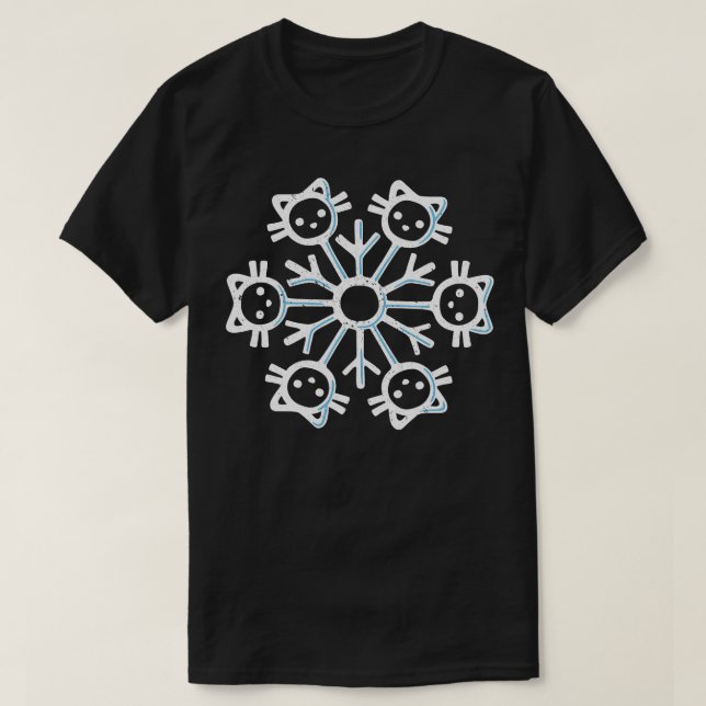 T-shirt Chat à flocon de neige hiver par Tobe Fonseca (Design devant)
