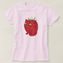 Chat à la crème de fraise