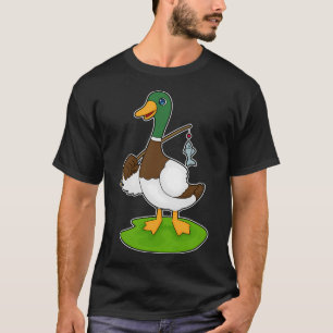 T-shirt Chat à la pêche avec canne à pêche