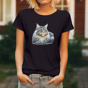T-shirt Chat à l'aquarelle