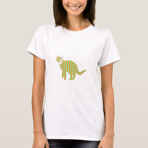T-shirt Chat à motifs