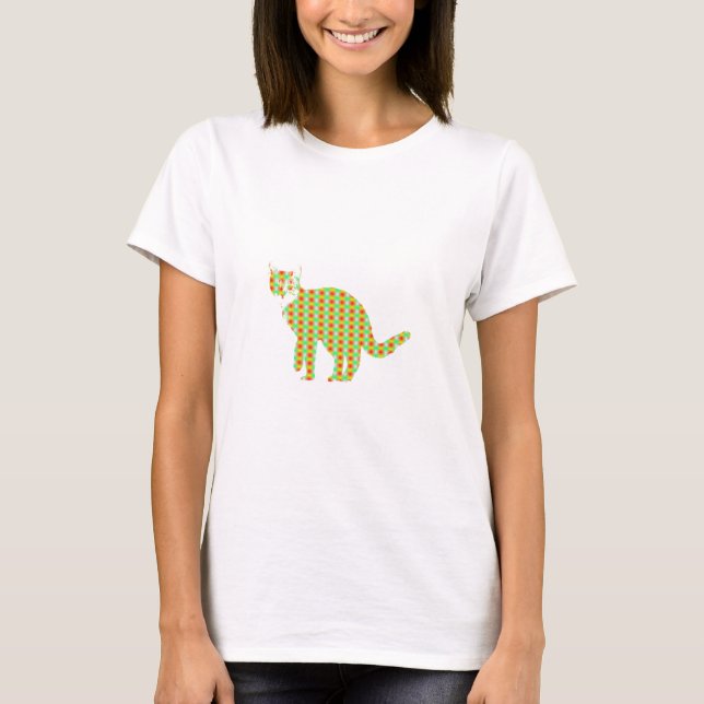 T-shirt Chat à motifs (Devant)