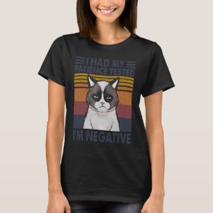 T-shirt Chat a testé ma patience Je suis négatif Sarcastiq