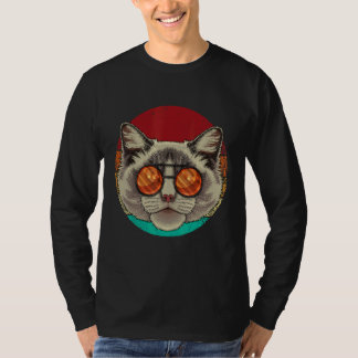 T-shirt Chat à visage de Ragdoll vintage Style Rétro année