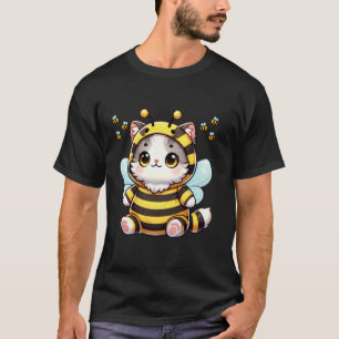 T-shirt Chat Abeille BeeCat Mignon Drôle Chaton Chat Habil