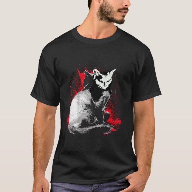 T-shirt Chat Abstrait Le Chat s Inner Selfs Animal Cute Ar (Devant)