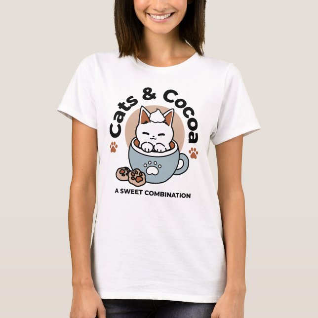 T-shirt Chat adorable en Mug Conception de vacances - Chat (Devant)