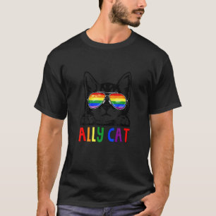 T-shirt Chat allié Lgb Soyez gentil Gay Arc-en-ciel Lgbq