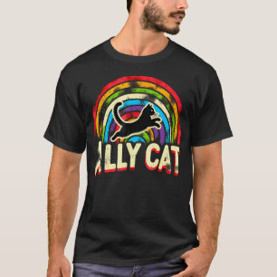 T-shirt Chat Allié Lgbt Sois Gentil Gay Arc-en-ciel Drôle