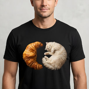 T-shirt Chat amateur de boulangerie – Croissant Kitty