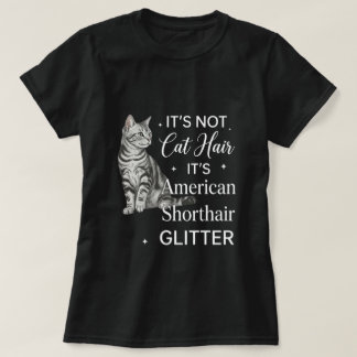 T-shirt Chat américain à poil court Art Citation Paillette