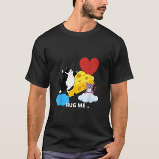 T-shirt chat, amour, drôle, souris, échecs