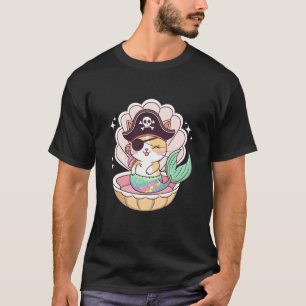 T-shirt Chat amoureux des chats Pirate Sirène Propriétaire