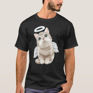 T-shirt chat ange pour jolis petits chats minou chaton Ado