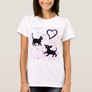 T-shirt chat, animal, chien