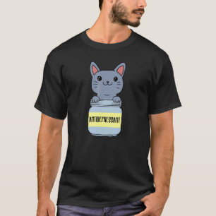 T-shirt Chat Antidépresseur Drôle De Chat 1