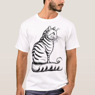 T-shirt chat assis