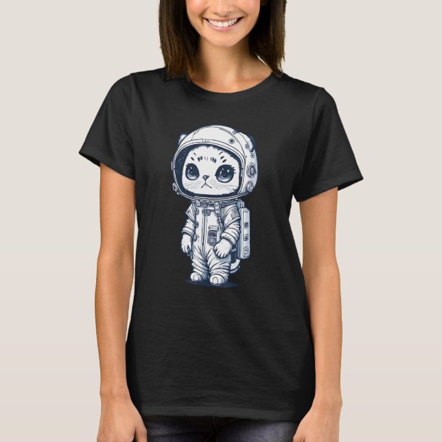 T-shirt Chat Astronaute Chat Spatial Chatton (Devant)