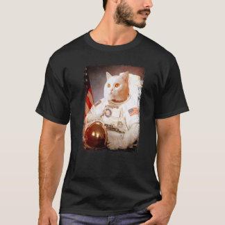 T-shirt Chat Astronaute Lune Mission Spatiale Animal Astro