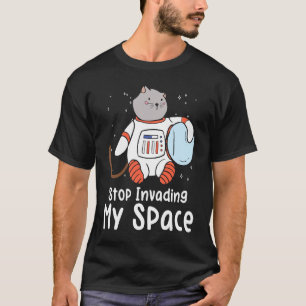 T-shirt Chat astronaute ronronnant dans l'espace vaisseau