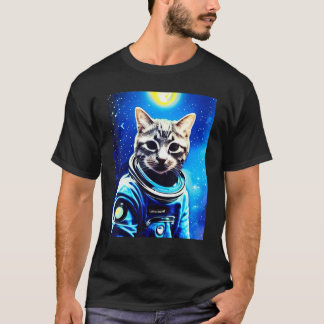 T-shirt Chat astronaute Tee chat de l'espace Tee pour homm