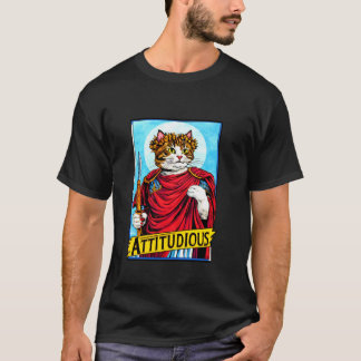 T-shirt Chat ATTITUDIOUS Dieu Grec Romain Gladiateur Attit
