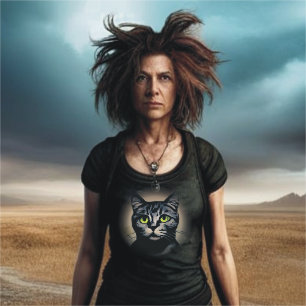 T-shirt Chat au clair de lune