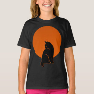 T-SHIRT CHAT AU CLAIR DE LUNE