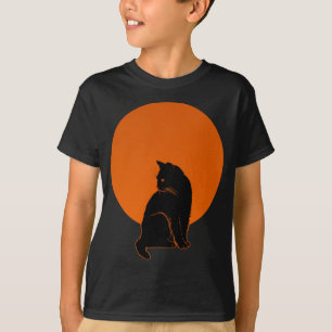 T-SHIRT CHAT AU CLAIR DE LUNE