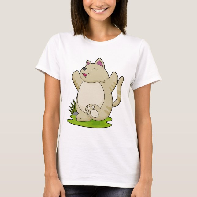 T-shirt Chat au Yoga (Devant)