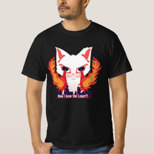 T-shirt Chat aux yeux laser qui brûle la ville