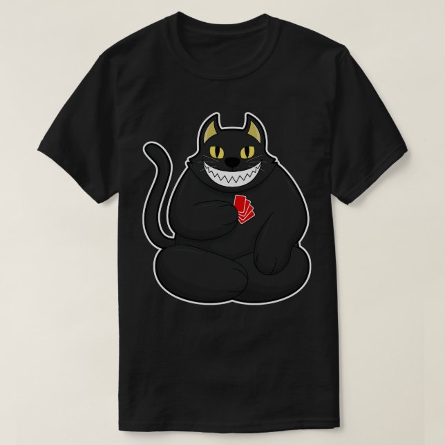 T-shirt Chat avec cartes 2 (Design devant)