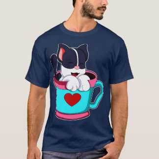 T-shirt Chat avec Coeur Cup