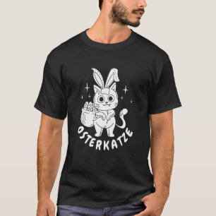 T-shirt Chat avec costume de lapin de Pâques, le chat de P