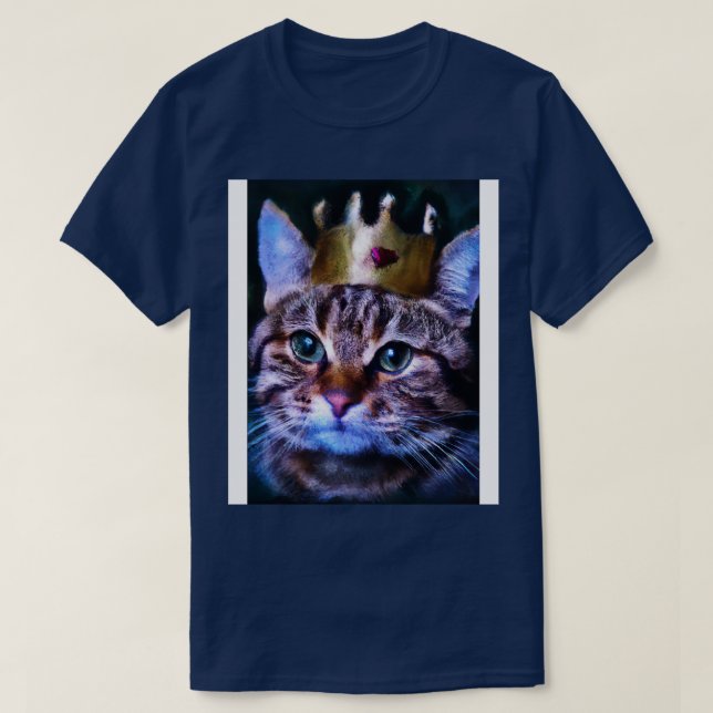 T-shirt Chat avec couronne 2 (Design devant)