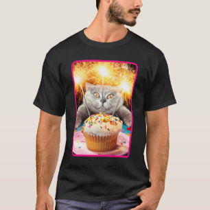 T-shirt Chat Avec Cupcake Sparkler