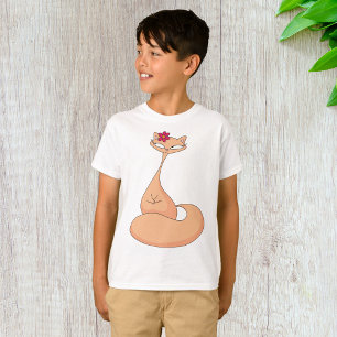 T-shirt Chat avec Fleur Cute Kawaii Kitty