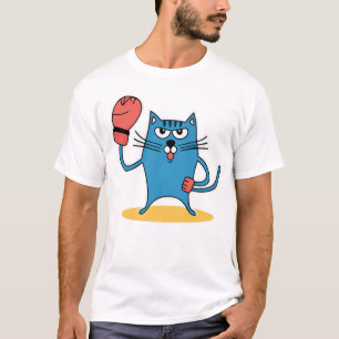 T-shirt Chat avec gants de boxe