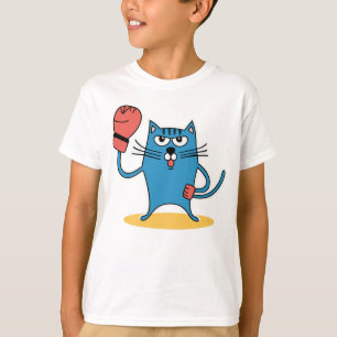 T-shirt Chat avec gants de boxe