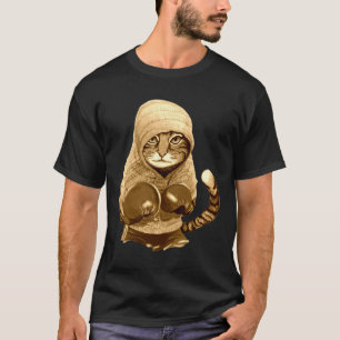 T-shirt Chat avec gants de boxe