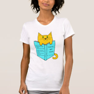 T-shirt Chat avec livre
