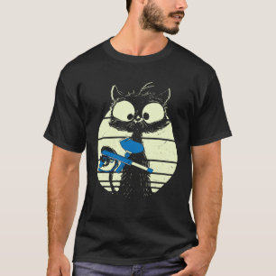 T-shirt Chat avec masque de paintball Chat de paintball Jo